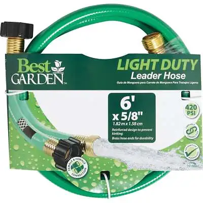 Best Garden 5/8 In. Dia. X 6 Ft. L. Leader Hose With Male & Female Couplings • $17.07