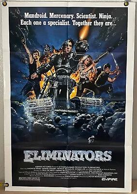 Eliminators Ff Original One Sheet Movie Poster Andrew Prine Conan Lee (1986) • $35