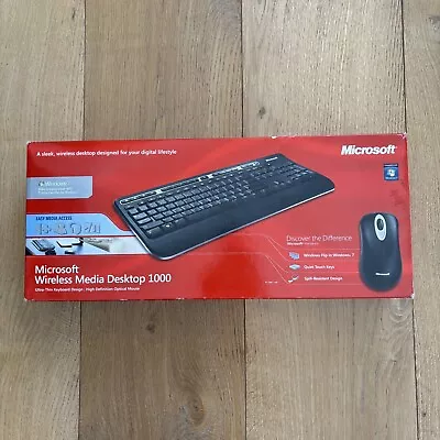 Microsoft Wireless Media Desktop 1000 Keyboard & Mouse ZHA-00001 1356-1067-1028 • $20