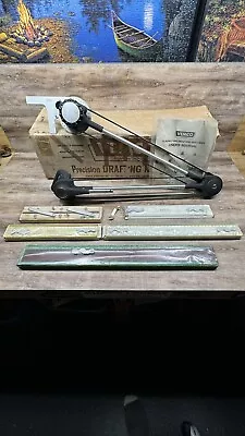 Vintage 60’s Vemco 4100-24” Drafting Machine 5 Rules Wrench Manual Original Box • $500
