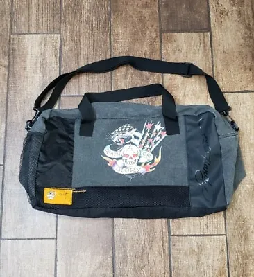 Ed Hardy Gym/Duffle Bag  Death Or Glory  Skull Vintage Black • $25