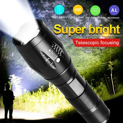 $7.99 • Buy Super-Bright LED Tactical Flashlight Torch With Rechargeable Battery