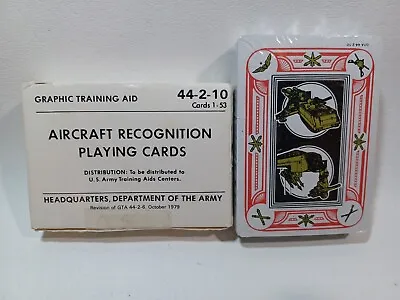$12.95 • Buy Sealed Vintage 1979 U.S. Army Aircraft Recognition Playing Cards Deck 44-2-10