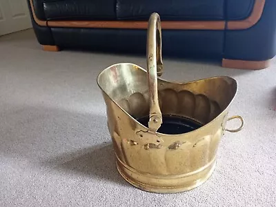 £20 • Buy Large Vintage Peerage Brass Helmet Shaped Coal Log Bucket Scuttle Retro