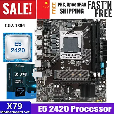 X79 Motherboard LGA 1356 DDR3 ECC RAM M.2 NVME With Xeon E5 2420 CPU Combo Kit • $64.99