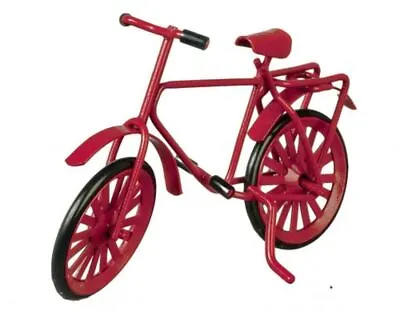 £4.99 • Buy Dolls House Red Metal Bicycle Bike Miniature 1:12 Scale Garden Accessory Small