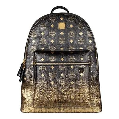 MCM Stark Gradiation Backpack Visetos MMK9AVE79 Gold - BRAND NEW WITH TAG • $599