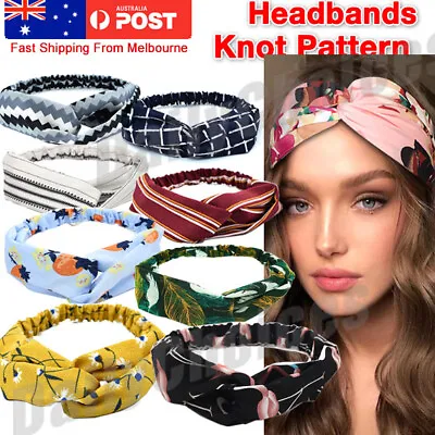 Boho Floral Twist Knot Headband Elastic Wrap Turban Hair Band Hairband Sports • $5.59