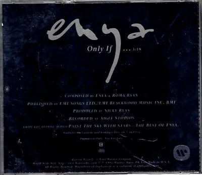 Enya  Only If  (1997 CD Single) • $22.50