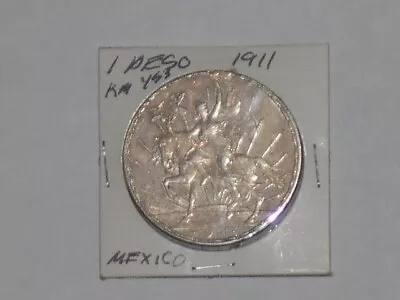 Mexico Caballito Silver Peso 1911 Long Ray • $100