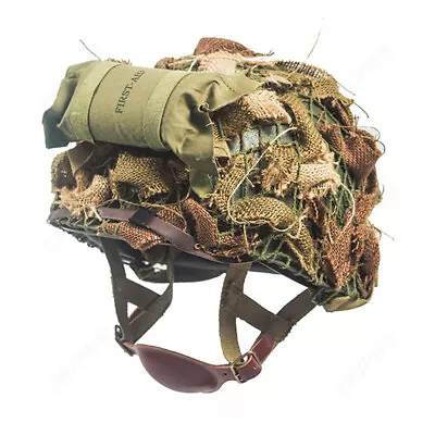 WW2 World War II US M1C Tactical Helmet Parachute Army Uniform Net Cover US270 • $114.26