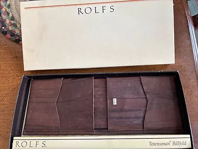 Rolfs Brown Townsman Billfold - New In Box With Tag Brown Leather Made In USA B1 • $12