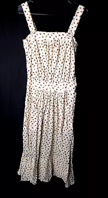 Vintage Fruit Flower Sundress Small (26  Waist) Women's Dress • $20