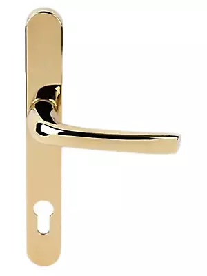 Pair MILA PROLINEA LEVER DOOR HANDLES TYPE B POLISHED GOLD For EURO LOCK • £17.96