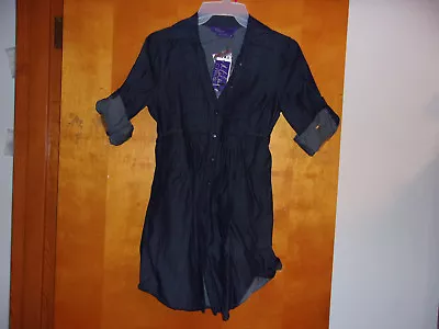 BRAND NEW LADY'S MILEY CYRUS  MAX AZRIA DENIM  DRESS In INDIGO • $23.99