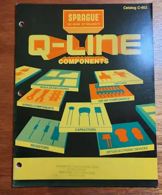 Vintage Sprague 1974 Electronics Components Catalog C-562 Capacitors Switches • $7.99