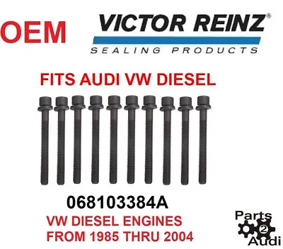 $27.99 • Buy REINZ CYLINDER Head Bolt Set Fits VW Audi ALH  Diesel 068103384A ONLY DIESELS OE
