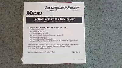 Microsoft Office 97 SMALL BUSINESS EDITION - 4 Disc Set. Sealed  With COA • $9