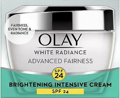 $113.89 • Buy Olay White Radiance Brightening Intensive Cream SPF 24 UVA/UVB Moistuiser, 50 Gm