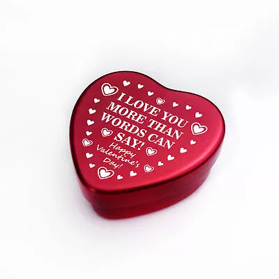 £3.99 • Buy Valentines Gift For Him Her I LOVE YOU Metal Tin Mum Dad Mummy Daddy Boyfriend