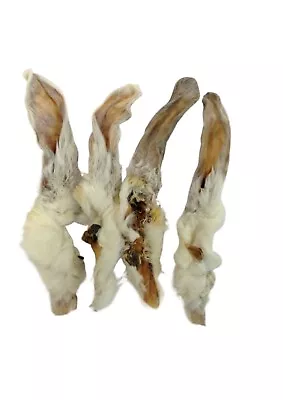 Dog Chew Dried Rabbit Ears Dog Treat Natural Hypoallergenic 100g (5-10 Ears Apx) • £5.95