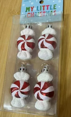 My Little Christmas Mini Peppermint Candy Ornaments 4 Count NEW • $12.99