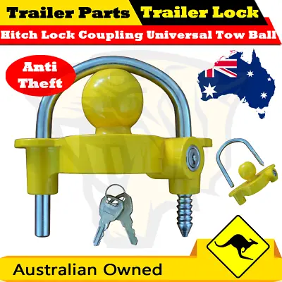 $21.98 • Buy Hitch Lock Coupling Universal Tow Ball Caravan Camping Anti Theft (Trailer Lock)