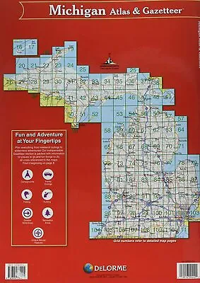 Delorme Michigan Atlas & Gazetteer Car Truck RV Motor Home Vehicle SUV  • $28.88