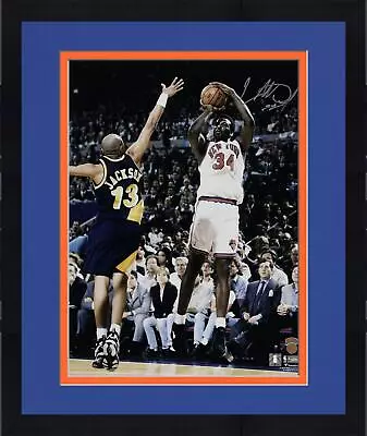 FRMD Charles Oakley New York Knicks Signed 16x20 Shooting Vs. Pacers Photo • $169.99