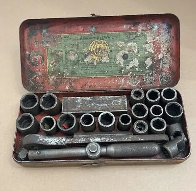 Bethlehem Spark Plug Co “D” Socket Wrench Set Vintage 1920’s Tool Set Ratchet • $249.99