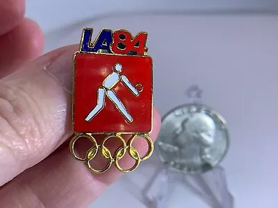 Olympic Memorabilia LA 1984 Volleyball Red Vintage Tack Pin T-1305 • $4.99