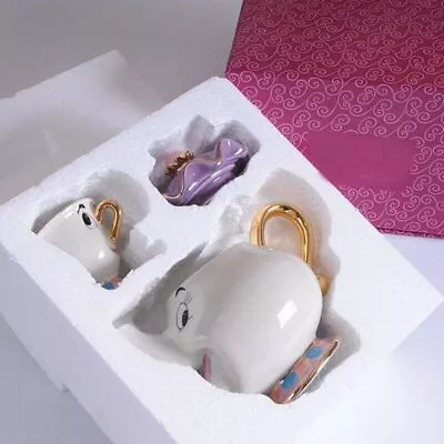 Beauty And The Beast Teapot Mug Mrs Potts Chip Tea Pot Cup Set Ceramic Xmas Gift • $23.99