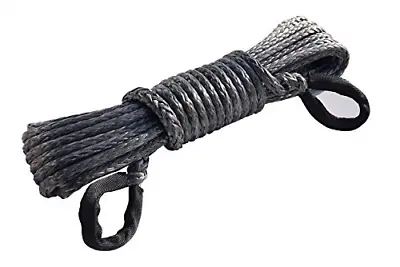 3/8  50ft Winch Rope Extension10mm ATV Winch Cable Synthetic RopeTowing Rope • $53.94