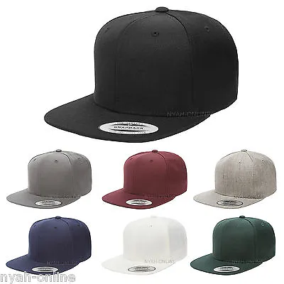 £14.99 • Buy New *premium* Snapback Cap Black Plain Baseball Hip Hop Era Fitted Flat Peak Hat