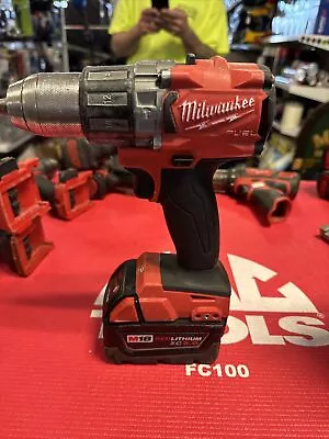 USED Milwaukee FUEL 2804-20 18V 1/2  Brushless Hammer Drill M18 W/ 5Ah • $99.99