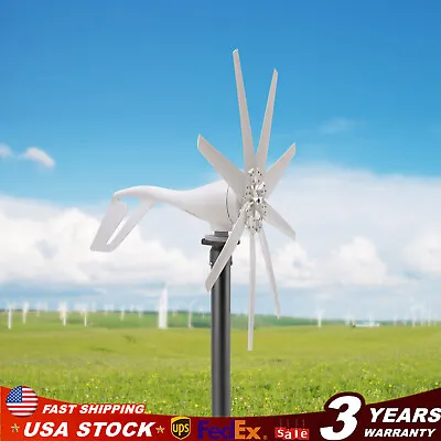 Wind Turbine Generator Kit 600W 12V W/ 8 Blade For Home Use Marine RV Terrace • $217