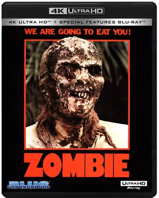 Zombie Flesh Eaters 4K Ultra HD & Blu-Ray Blue Underground Lucio Fulci 1979 • £41