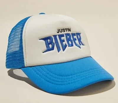 Justin Bieber Trucker Hat Cap Licensed Official Blue - Aus Seller Free Postage • $16
