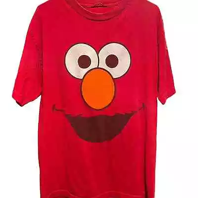 Vintage Y2K Big Face Elmo Sesame Street 2002 Shirt Adult XL • $22