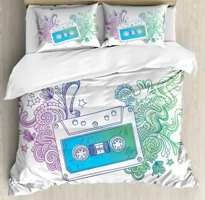 Modern Sketch Duvet Cover Set Twin Queen King Sizes With Pillow Shams • £96.50