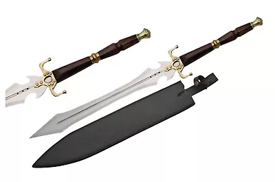 31.25  Medieval Fantasy Sword Stainless Steel Blade Wooden Handle • $74.99