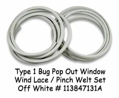$28 • Buy Vw Type 1 Bug 1956-1977 Off White Popout Quarter Window Pinch Welt Wind Lace Kit