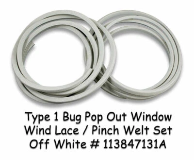 Vw Type 1 Bug 1956-1977 Off White Popout Quarter Window Pinch Welt Wind Lace Kit • $28