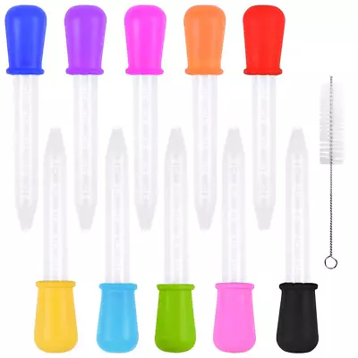10 Pack Liquid Droppers Silicone 5ml Clear Liquid Medicine Eye Dropper With B... • $12.08
