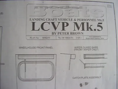 2 X Original Model Boat Plans Lcvp Mk5 Parts 1 & 2 & Paddling Pool Boats • $27.16