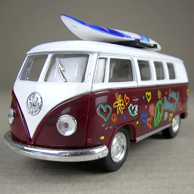 1962 Volkswagen Classic Kombi Combi Microbus Hippy Surfer Van Surfboard Maroon • $30
