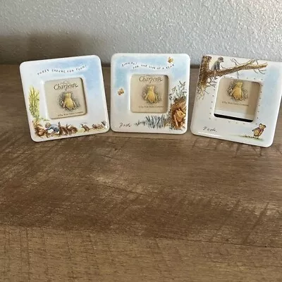 Lot Of 3 Vintage Frames WINNIE THE POOH Honey Pot Disney Charpente 3” Ceramic • $35