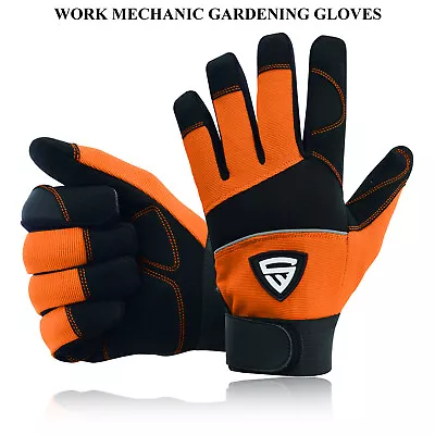 Safety Work Gloves Heavy Duty Hand Protection Mechanic Gardening Builders Cut • £4.99