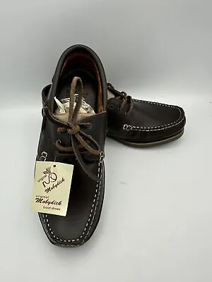 Mobydicks Sailing Deck Shoes Leather Upper With Non Slip Sole Size UK 7 EU 40 • £25