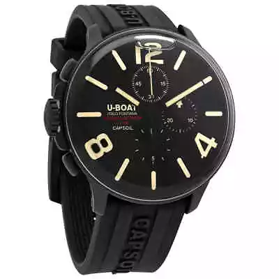 U-Boat Capsoil Chronograph Quartz Black Dial Men's Watch 8109/C • $2090